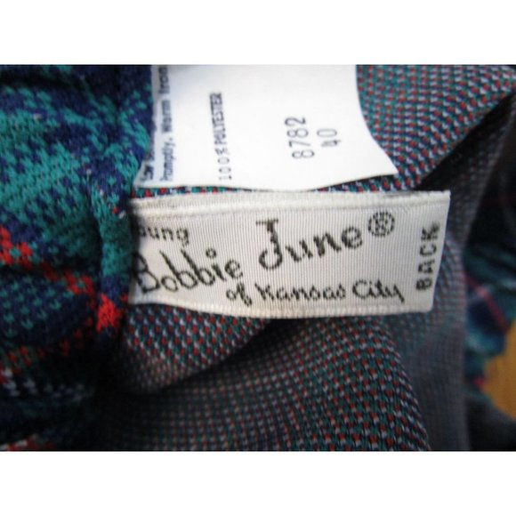 Vintage Bobbi June of Kansas City Plaid Pull On Polyester Skirt GUC ILGWU Tag - Picture 9 of 10